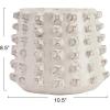 imageCreative CoOp Stoneware Sculptural Raised Dots Ivory Planter