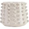 imageCreative CoOp Stoneware Sculptural Raised Dots Ivory Planter