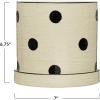 imageCreative CoOp Textured Stoneware Polka Dots and Saucer Black and Ivory Planter