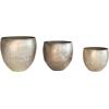 imageCreative CoOp Various Round Metal Distressed Pewter Finish Holds 6 Inches 5 Inches and 4 Inches Pots Set of 3 Planter