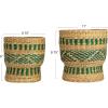 imageCreative CoOp Verdant Seagrass Basket Duo with Plastic Lining Green and Natural Set of 2