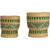 imageCreative CoOp Verdant Seagrass Basket Duo with Plastic Lining Green and Natural Set of 2