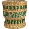 imageCreative CoOp Verdant Seagrass Basket Duo with Plastic Lining Green and Natural Set of 2