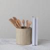 imageDecorative Stoneware Crock with Line Detail Tan