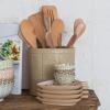 imageDecorative Stoneware Crock with Line Detail Tan