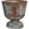imageCreative CoOp 16 Inches Round Metal Footed Planter Holds 10 Inches Pot Distressed Zinc Finish