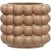 imageCreative CoOp 6 Inches Round Stoneware Raised Dots Holds 4 Inches Pot Tan Planter