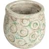 imageCreative CoOp Debossed Circles TerraCotta Planter Green