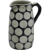 imageCreative CoOp Decorative Terracotta Wax Relief Dots Black and Natural Pitcher