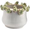 imageCreative CoOp Stoneware Planter with Frog Figurine Rim Multicolor