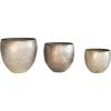imageCreative CoOp Various Round Metal Distressed Pewter Finish Holds 6 Inches 5 Inches and 4 Inches Pots Set of 3 Planter