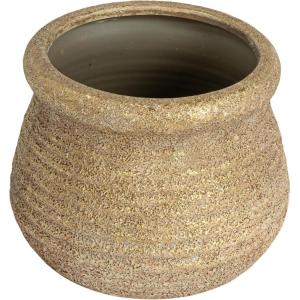 imageCreative CoOp Round Volcano TerraCotta Planter Gold
