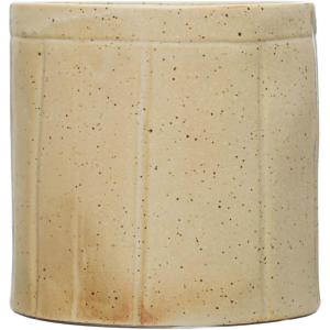imageDecorative Stoneware Crock with Line Detail Tan
