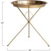 imageCreative CoOp Art Deco Metal Folding Tray Table Brass Finish