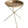 imageCreative CoOp Art Deco Metal Folding Tray Table Brass Finish