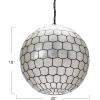 imageCreative CoOp EC0911 Capiz Honeycomb Ceiling Light Pendant Black
