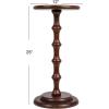 imageCreative CoOp Ergo Pedestal Cocktail Side Table Dove GreyDark Chestnut