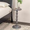 imageCreative CoOp Ergo Pedestal Cocktail Side Table Dove GreyDove Grey
