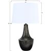 imageCreative CoOp Hammered Metal Table Lamp with Linen ShadeOilRubbed Bronze