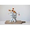 imageCreative CoOp Handmade Stoneware Sculpture Reactive Glaze Finish Each one Will Vary Vase White