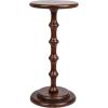 imageCreative CoOp Ergo Pedestal Cocktail Side Table Dove GreyDark Chestnut