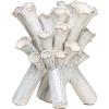imageCreative CoOp Handmade Stoneware Sculpture Reactive Glaze Finish Each one Will Vary Vase White