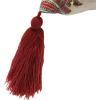 imageCreative CoOp Square Fern Frond Pillow Cover with Tassels