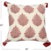 imageCreative CoOp Square Fern Frond Pillow Cover with Tassels