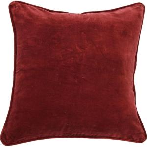 imageCreative CoOp Square Velvet Pillow Cover with Piping Burgundy