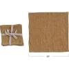 imageCreative CoOp 10 Inches Square Stonewashed Linen Cocktail Party and Kitchen Use Mustard Color Set of 4 Napkin Yellow