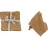 imageCreative CoOp 10 Inches Square Stonewashed Linen Cocktail Party and Kitchen Use Mustard Color Set of 4 Napkin Yellow