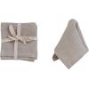 imageCreative CoOp 10 Inches Square Stonewashed Linen Cocktail Party and Kitchen Use Natural Color Set of 4 Napkin