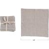 imageCreative CoOp 10 Inches Square Stonewashed Linen Cocktail Party and Kitchen Use Natural Color Set of 4 Napkin