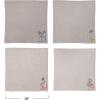 imageCreative CoOp 18 Inches Square Cotton and Linen Flower Embroidery and French Knot Design for Party and Kitchen Grey Set of 4 Napkin Natural