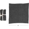 imageCreative CoOp 18 Inches Square Stonewashed Linen Dinner Kitchen Use Charcoal Color Set of 4 Napkin Gray