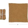 imageCreative CoOp 18 Inches Square Stonewashed Linen Dinner Kitchen Use Mustard Color Set of 4 Napkin Yellow