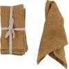 imageCreative CoOp 18 Inches Square Stonewashed Linen Dinner Kitchen Use Mustard Color Set of 4 Napkin Yellow