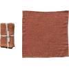 imageCreative CoOp 18 Inches Square Stonewashed Linen Dinner Kitchen Use Rust Color Set of 4 Napkin Orange
