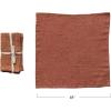 imageCreative CoOp 18 Inches Square Stonewashed Linen Dinner Kitchen Use Rust Color Set of 4 Napkin Orange