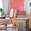 imageCreative CoOp 18 Inches Square Woven Linen and Cotton Waffle Dinner Kitchen Use Berry Color Set of 4 Napkin Pink