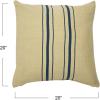 imageCreative CoOp 20quot Square Multistripe Woven Cotton Pillow Decorative Pillow Cover 20quot x 20quot Natural