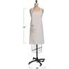 imageCreative CoOp Cotton and Linen Printed Kitchen and Dining HandEmbroidery Flower Design and French Knots Multicolor Apron Natural