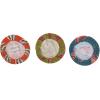 imageCreative CoOp Round Cotton Bowl Lining and Sea Life Designs Set of 3 Styles Multicolor Food Cover Multi