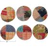imageCreative CoOp Round Cotton Patchwork Kantha Multicolor Placemat Multi Large