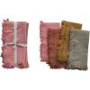 imageCreative CoOp Square Cotton Fringe Set of 4 Colors Napkin Multi