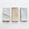 imageCreative CoOp Square Cotton Scalloped Edge and Stripes Set of 4 2 Colors Napkin Multi