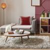 imageCreative CoOp Square Velvet Piping Burgundy Pillow