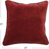 imageCreative CoOp Square Velvet Piping Burgundy Pillow