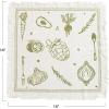 imageCreative CoOp Vegetable Print Cotton Slub Napkins with Fringe Multicolor Set of 4Cutlery