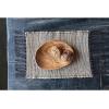 imageCreative CoOp Woven Jute and Cotton Fringe Placemat 19quot L x 13quot W x 0quot H NaturalNatural